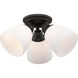 Somerville 3 Light 14 inch Bronze Semi-Flush Mount Ceiling Light
