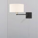 Allison 24 inch 100.00 watt Black Swing Arm Wall Lamp Wall Light