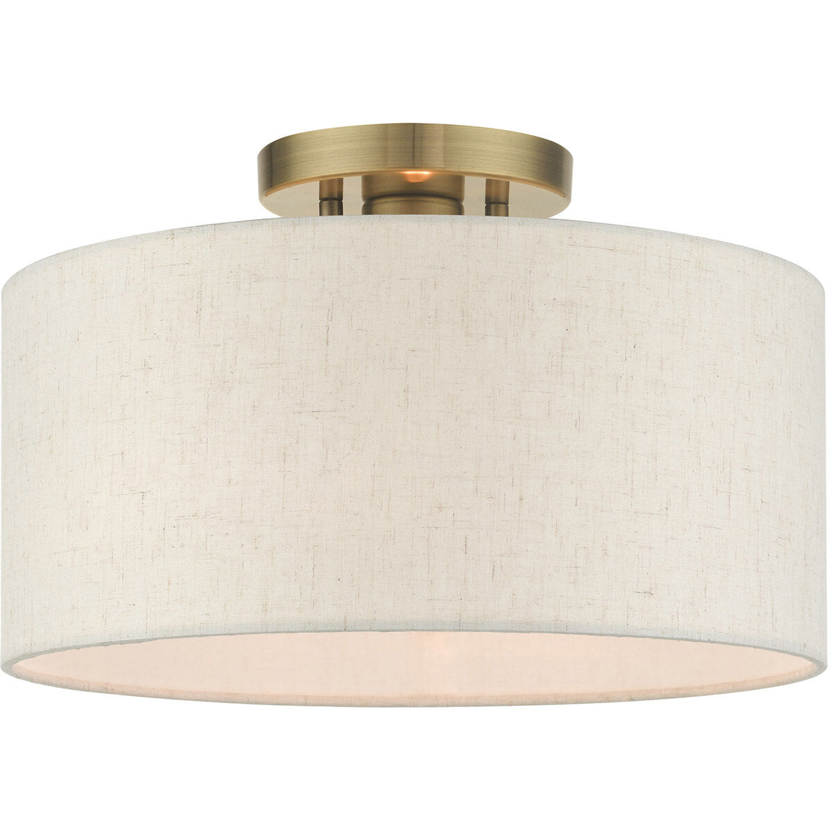 Blossom 1 Light 13 inch Antique Brass Semi Flush Ceiling Light