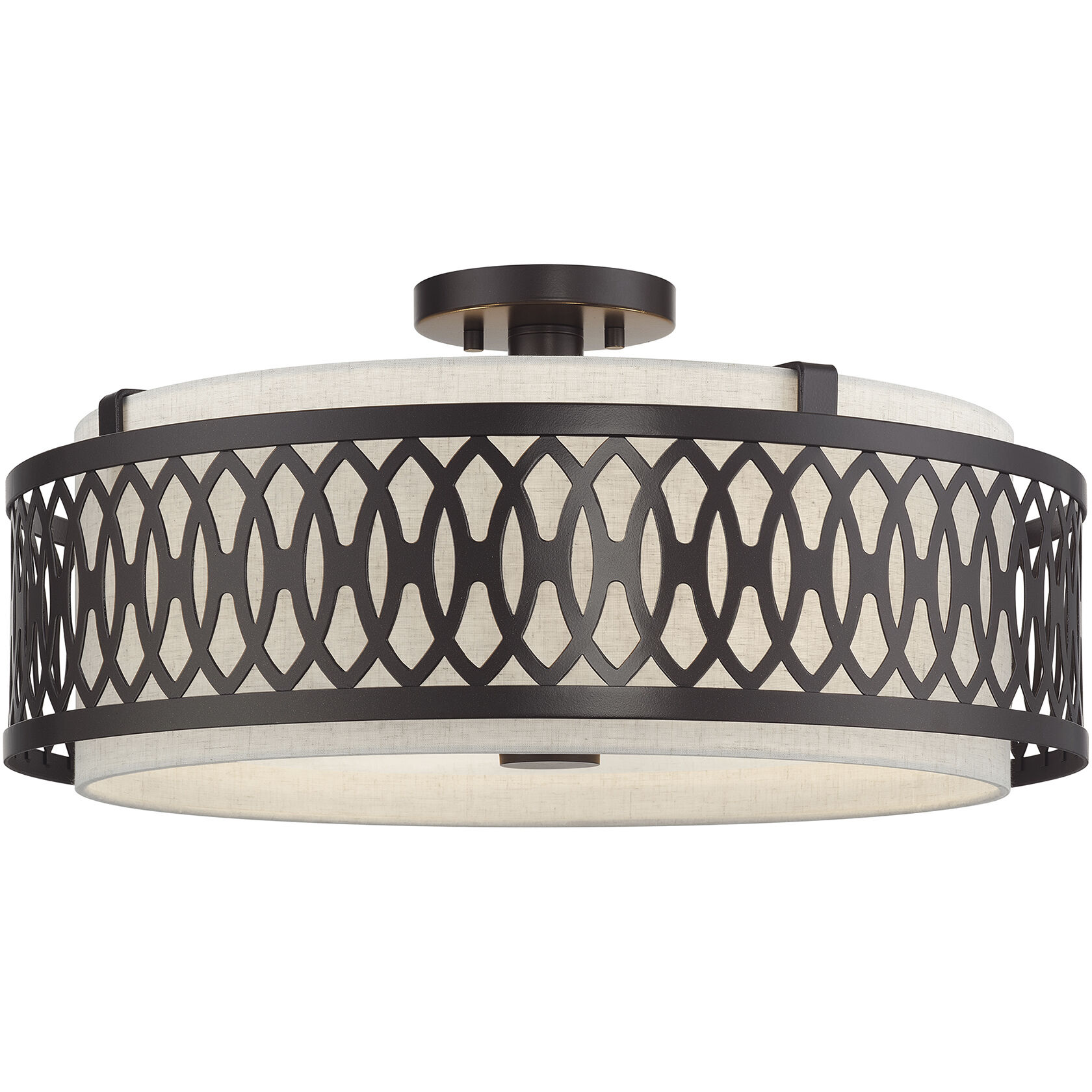 Vistaview 4 Light 21 inch English Bronze Semi-Flush Ceiling Light