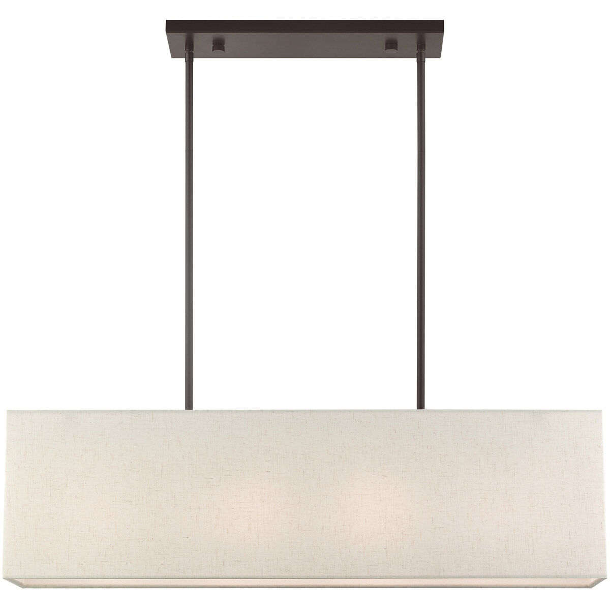 Summit 4 Light 36 inch English Bronze Linear Chandelier Ceiling Light 