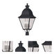 Amwell 4 Light 27.5 inch Black Outdoor Post Top Lantern