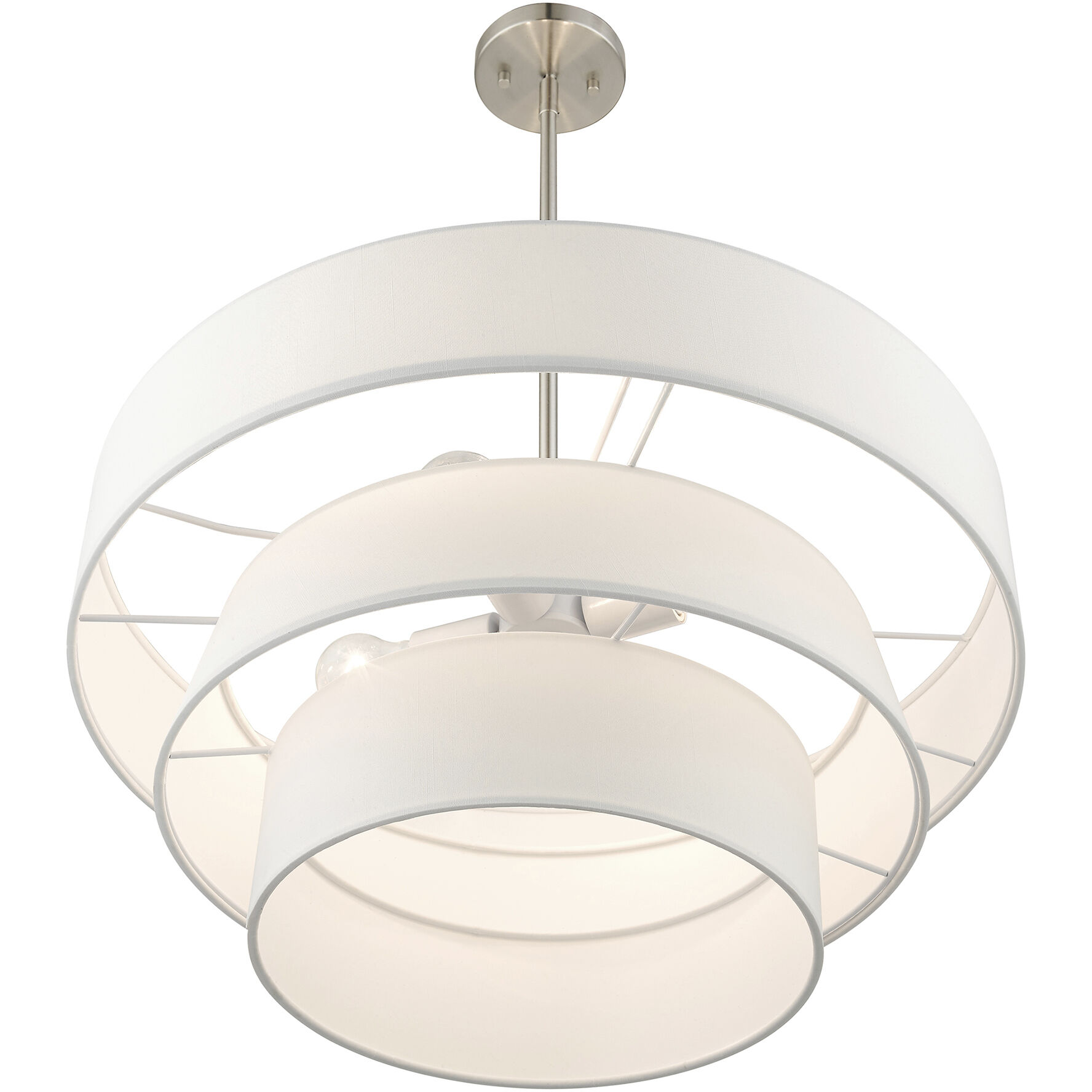 Warrenville 4 Light 23 inch Brushed Nickel Pendant Chandelier Ceiling Light
