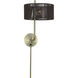 Acordia 17 inch 40 watt Antique Brass Swing Arm Wall Lamp Wall Light