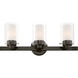 Manhattan 3 Light 23 inch Polished Black Chrome Vanity Sconce Wall Light