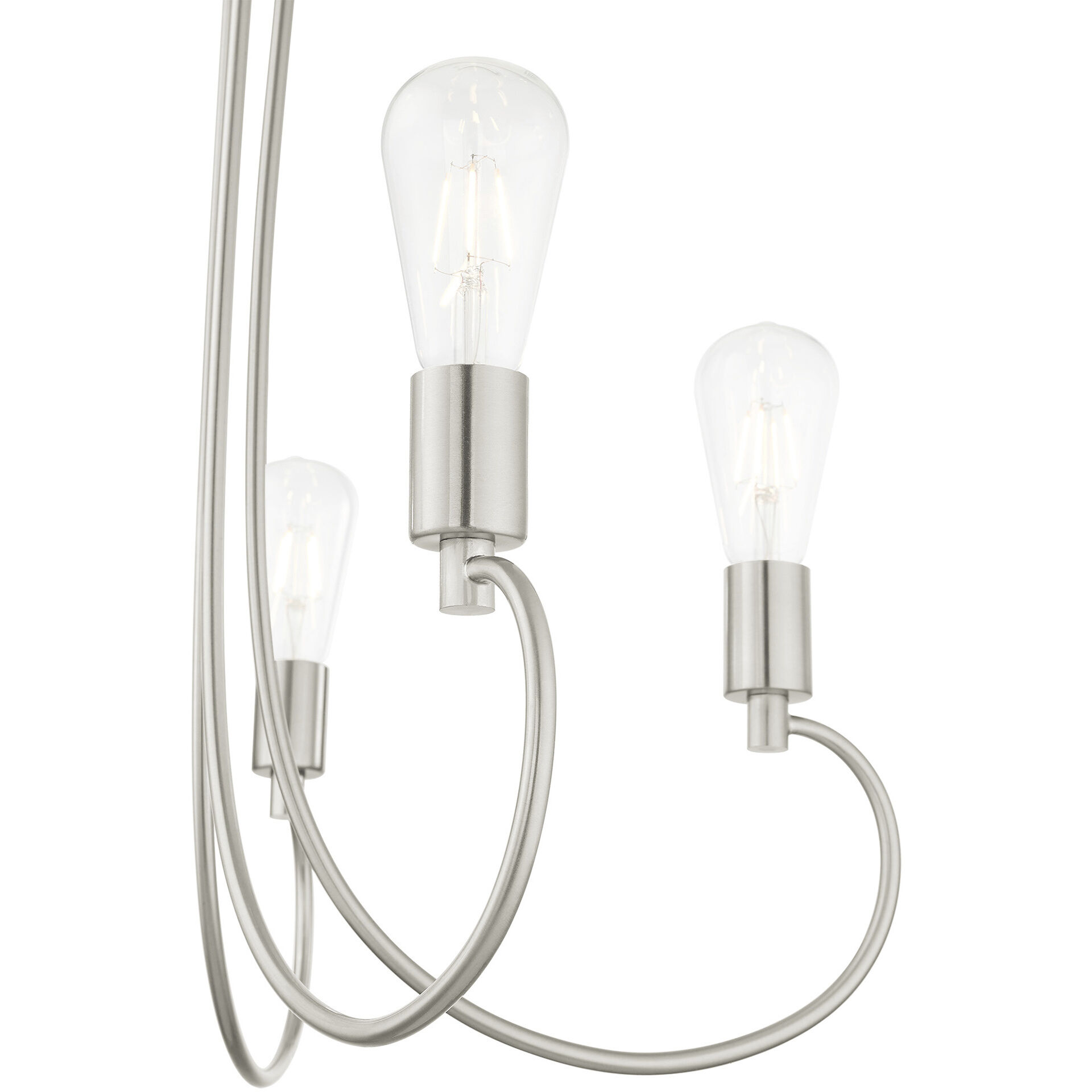 Bari 5 Light 25 inch Brushed Nickel Chandelier Ceiling Light