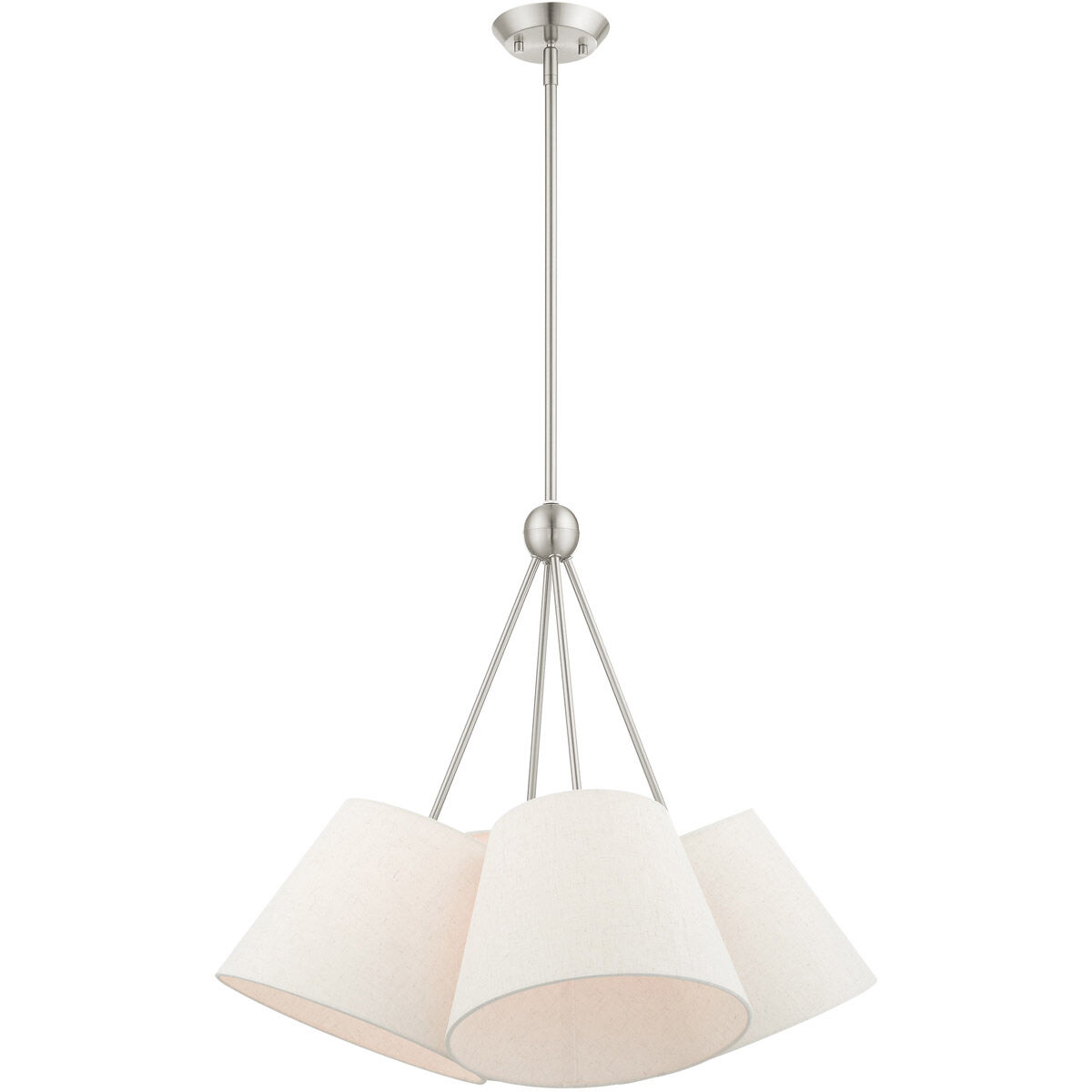 Prato 4 Light 25 inch Brushed Nickel Chandelier Ceiling Light