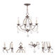 Chesterfield 4 Light 18 inch Hand Applied Venetian Golden Bronze Mini Chandelier Ceiling Light