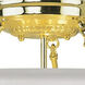 Oasis 3 Light 20 inch Polished Brass Semi-Flush Mount Ceiling Light