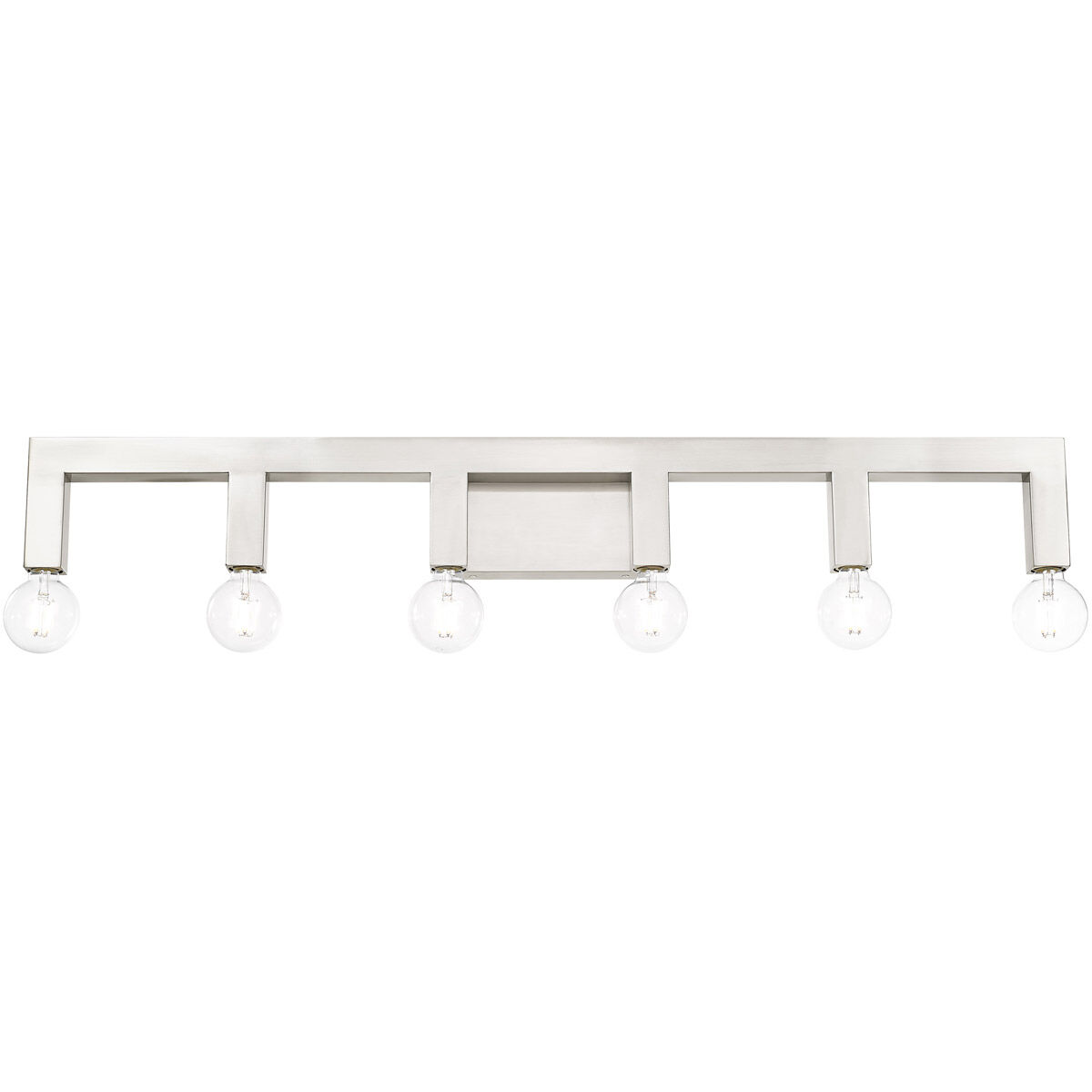 Solna 6 Light 44 inch Brushed Nickel Vanity Sconce Wall Light