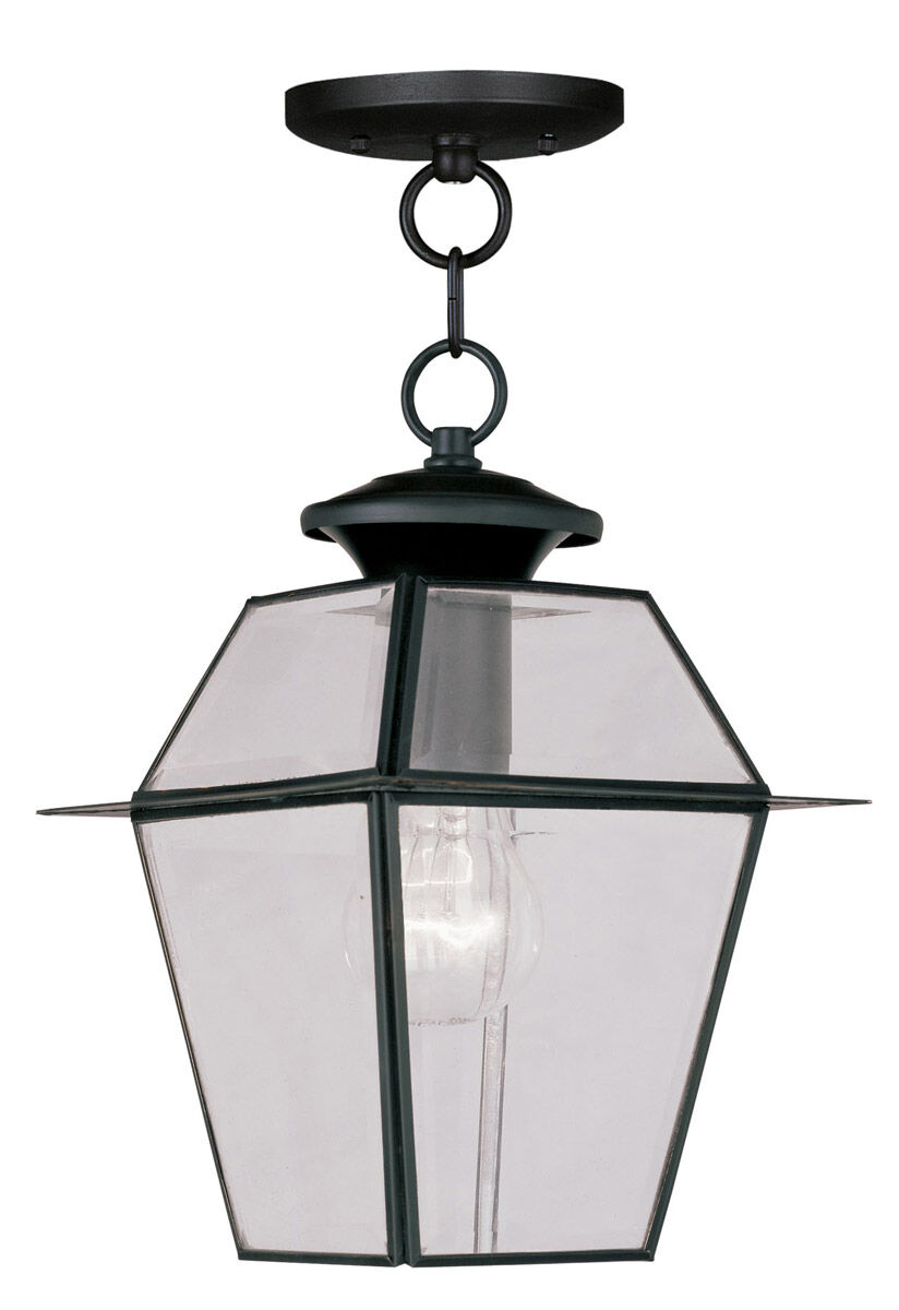 Westover 1 Light 7.5 inch Black Outdoor Pendant Lantern