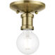 Lansdale 1 Light 5 inch Antique Brass Single Flush Mount Ceiling Light, Single