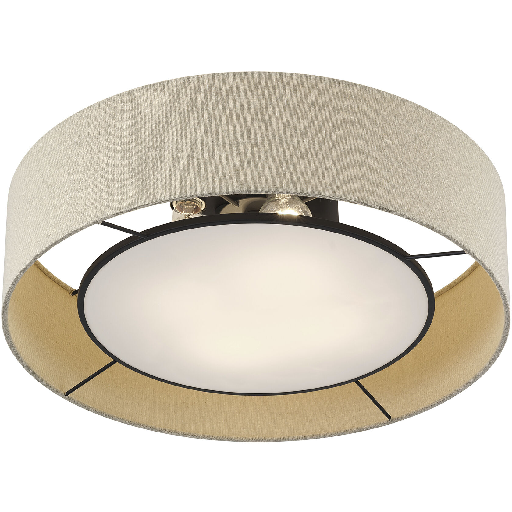 Ellsworth 4 Light 21 inch Bronze Semi Flush Mount Ceiling Light, Large