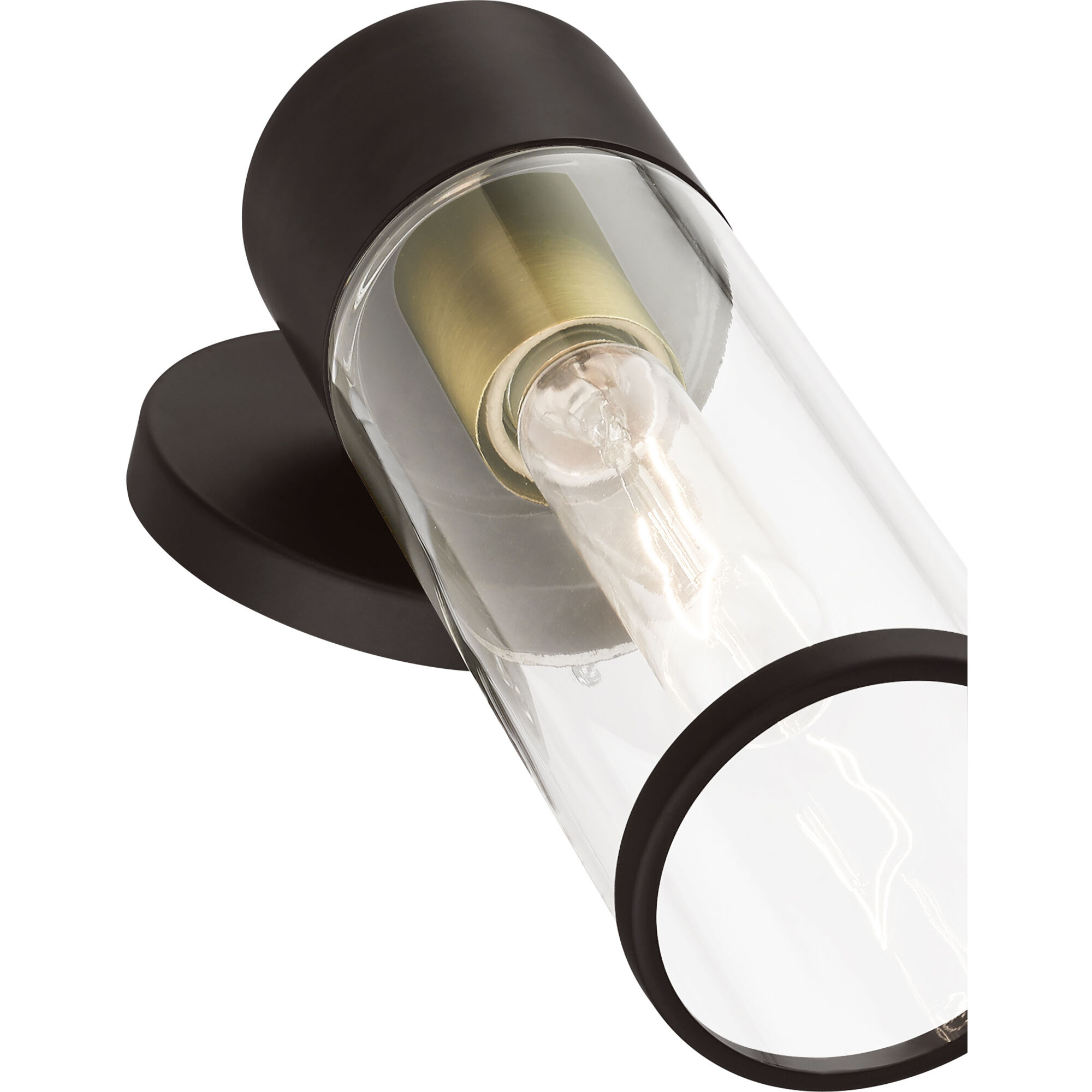 Banca 1 Light 4 inch Bronze with Antique Brass Accent ADA Single Sconce Wall Light, Single