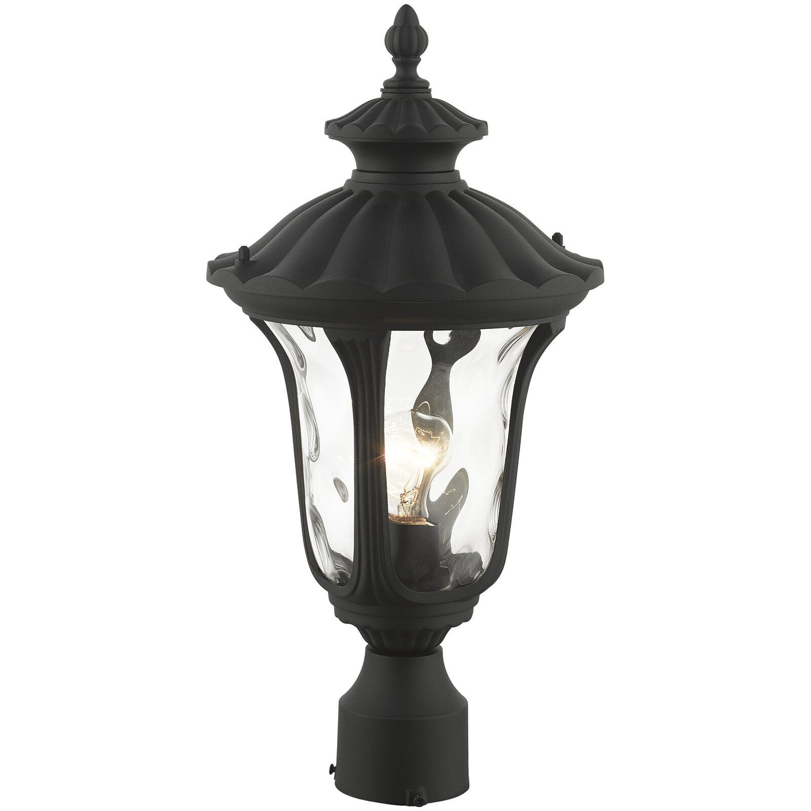 Oxford 1 Light 19 inch Textured Black Outdoor Post Top Lantern