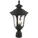 Oxford 1 Light 19 inch Textured Black Outdoor Post Top Lantern