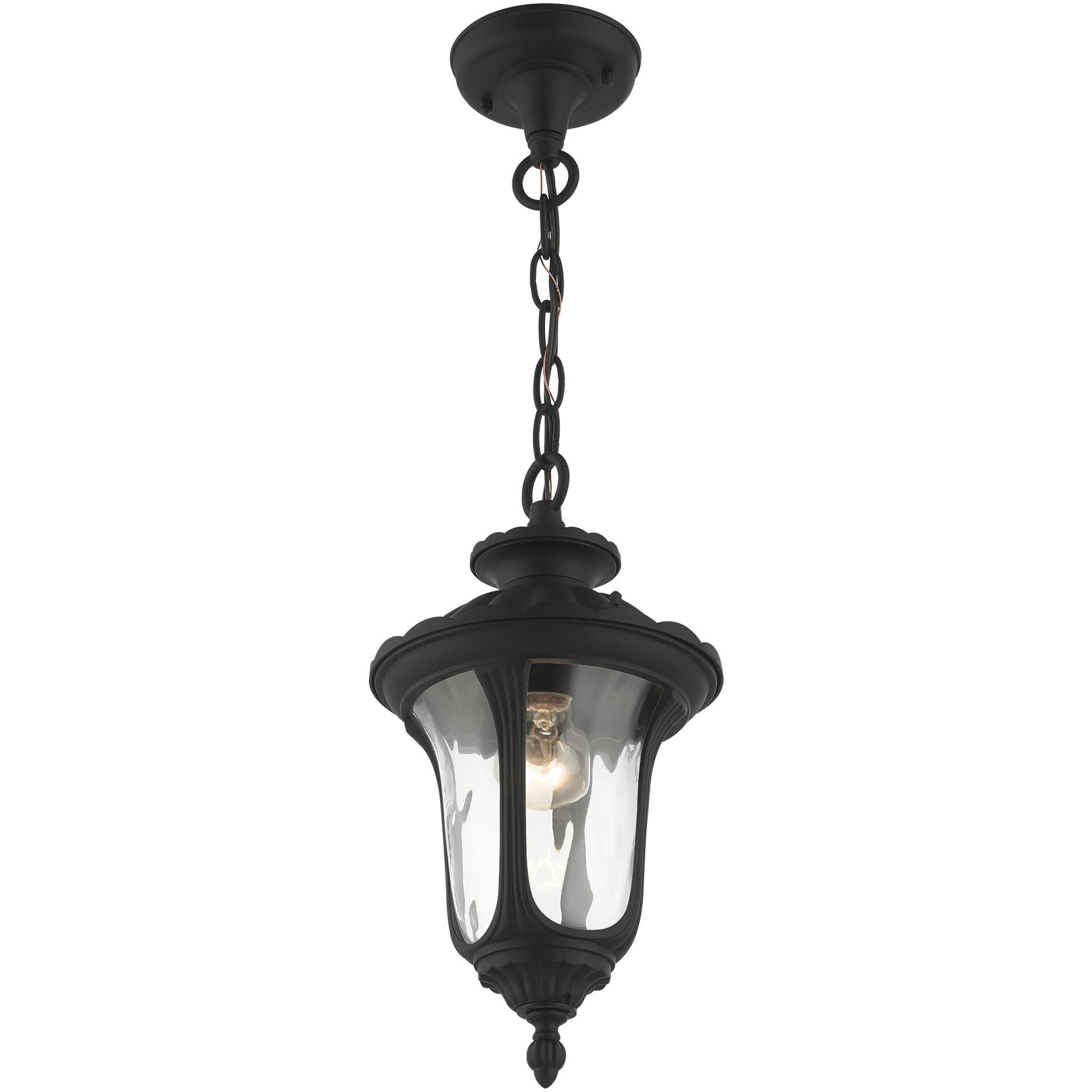 Oxford 1 Light 7 inch Textured Black Outdoor Pendant Lantern