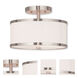 Park Ridge 2 Light 11 inch Brushed Nickel Semi-Flush Mount Ceiling Light
