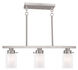 Manhattan 3 Light 14 inch Brushed Nickel Chandelier Ceiling Light