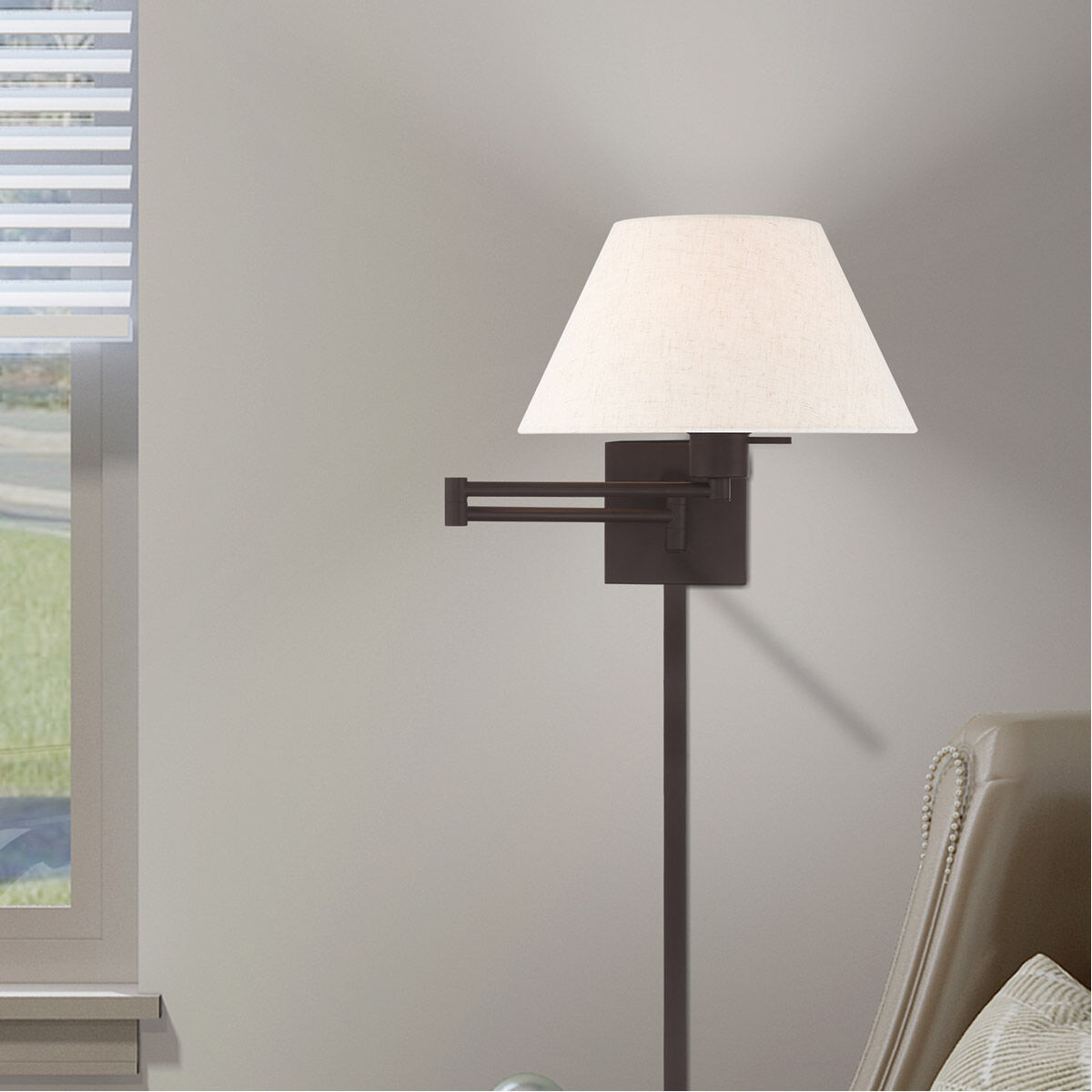 Allison 25 inch 100.00 watt Bronze Swing Arm Wall Lamp Wall Light