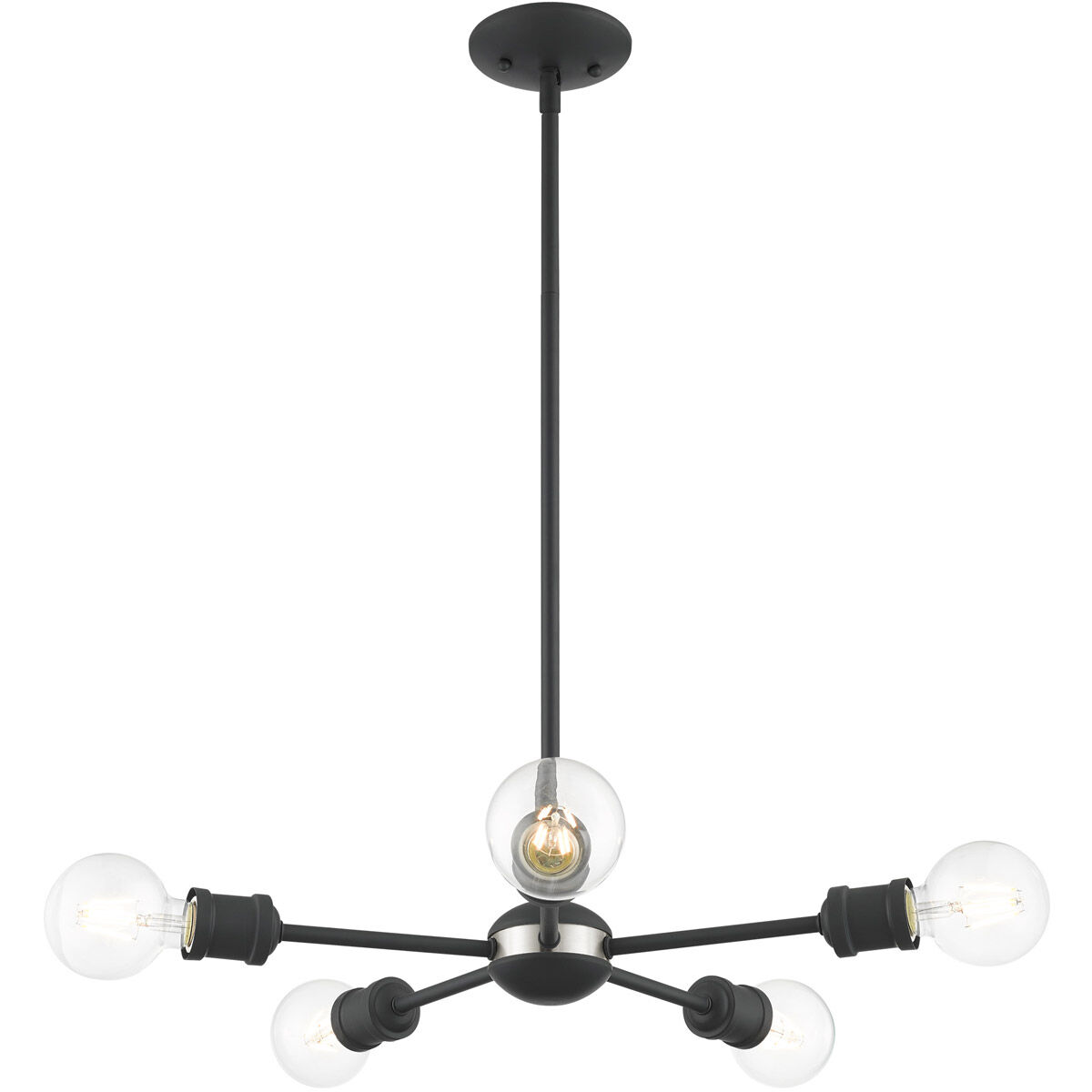 Lansdale 5 Light 19 inch Scandinavian Gray Chandelier Ceiling Light