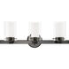 Manhattan 3 Light 23 inch Polished Black Chrome Vanity Sconce Wall Light