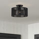 Acordia 1 Light 12 inch Black Semi Flush Mount Ceiling Light, Medium