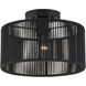 Acordia 1 Light 12 inch Black Semi Flush Mount Ceiling Light, Medium