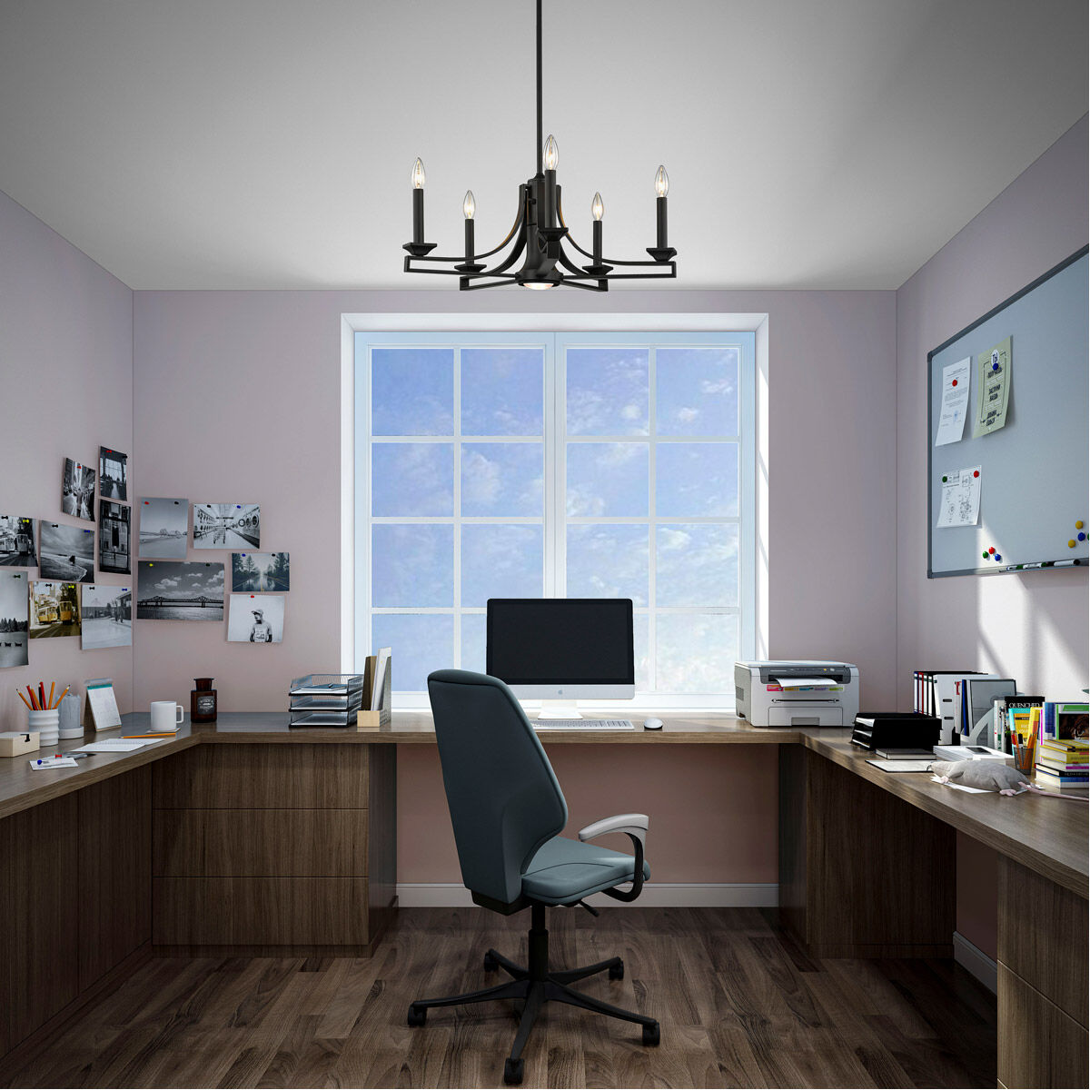 Trumbull 6 Light 24 inch Bronze Chandelier Ceiling Light