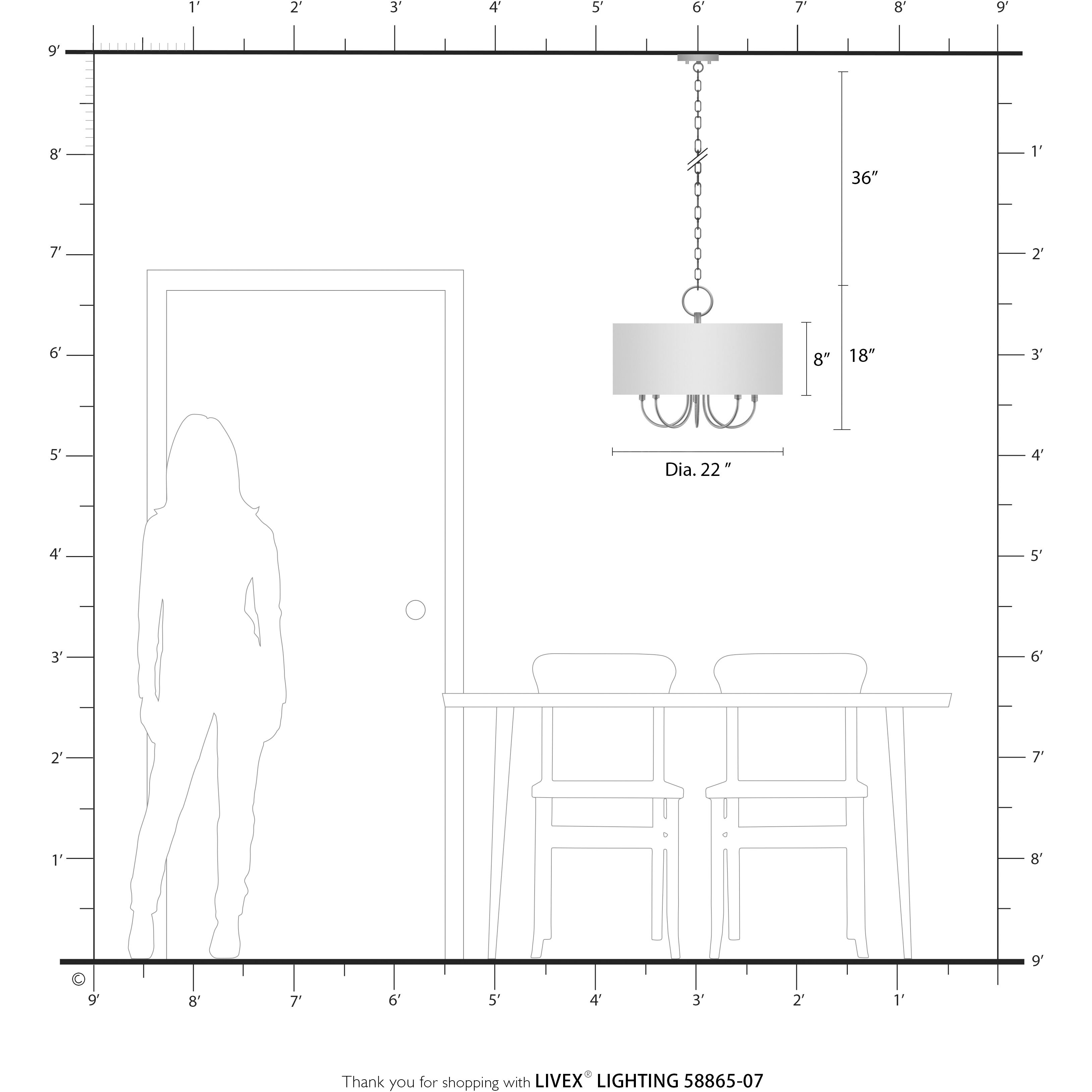 Bellingham 5 Light 22 inch Bronze Pendant Chandelier Ceiling Light