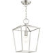 Devone 1 Light 10 inch Brushed Nickel Convertible Semi Flush/Lantern Ceiling Light