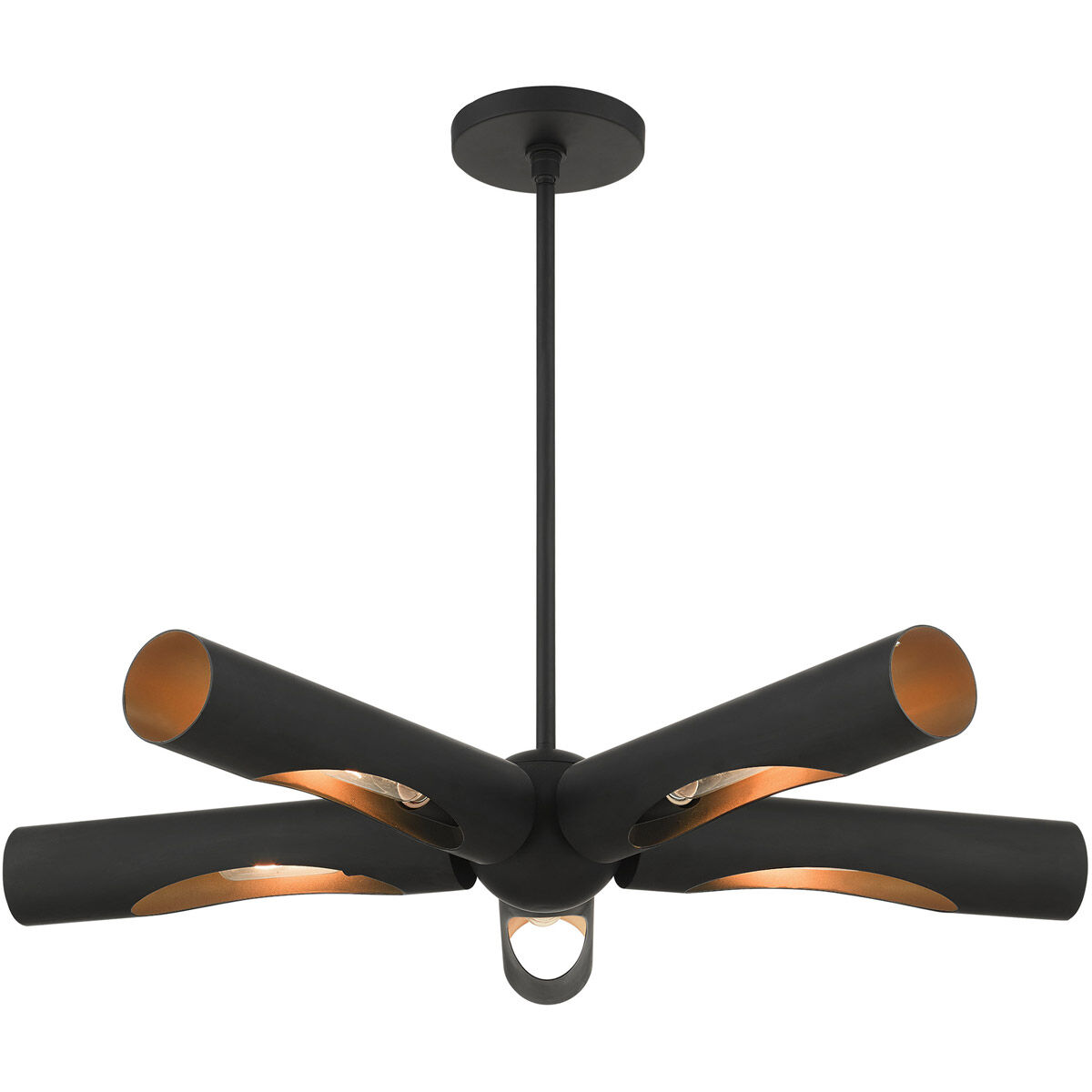 Novato 5 Light 33 inch Black Chandelier Ceiling Light