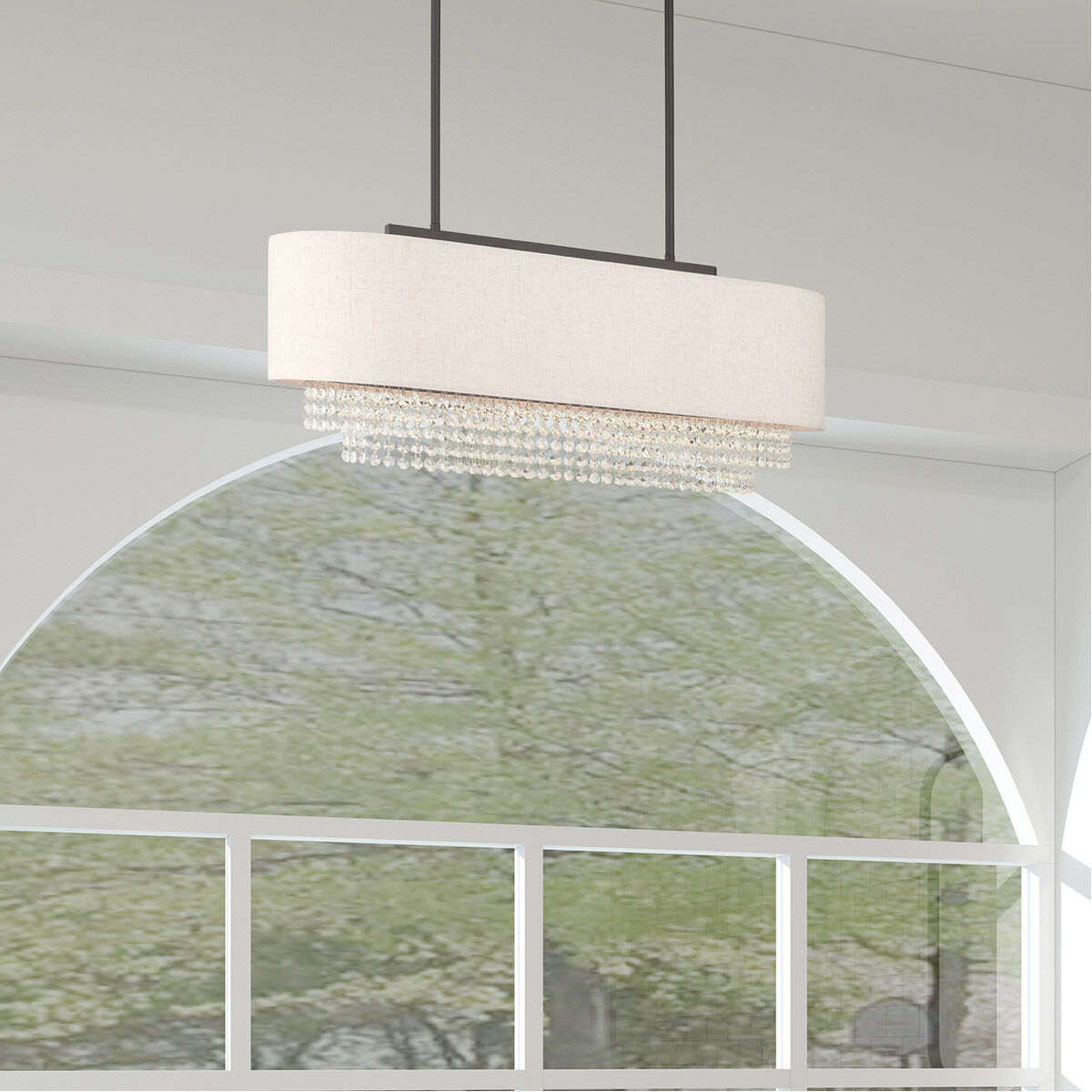 Carlisle 3 Light 31 inch English Bronze Linear Chandelier Ceiling Light