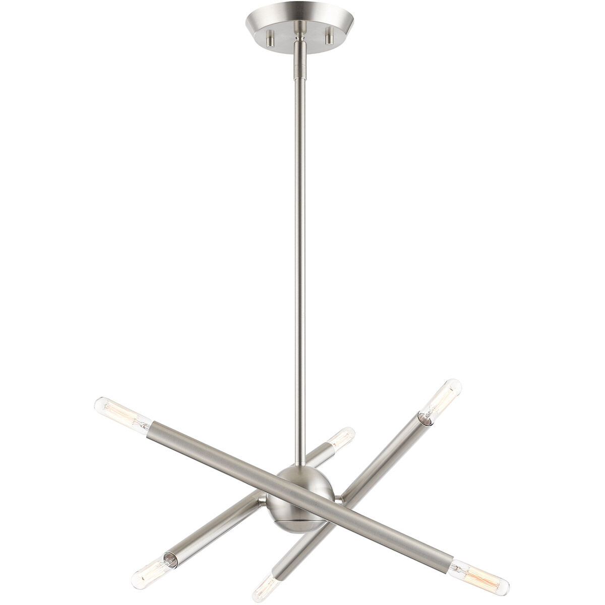 Soho 6 Light 13 inch Brushed Nickel Chandelier Ceiling Light