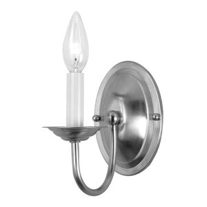 Home Basics 1 Light 4 inch Brushed Nickel Wall Sconce Wall Light