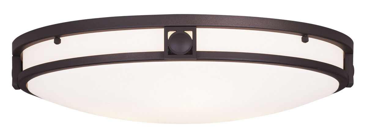 Titania 3 Light 16 inch Bronze Flush Mount Ceiling Light