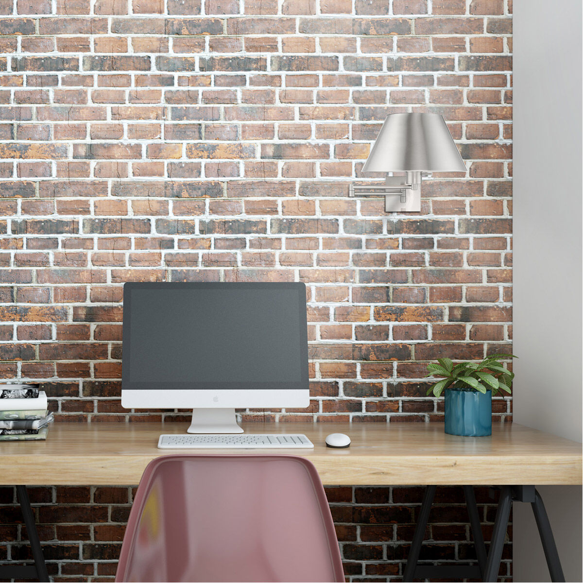 Allison 25 inch 100.00 watt Brushed Nickel Swing Arm Wall Lamp Wall Light