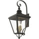 Adams 4 Light 14.25 inch Bronze with Antique Brass Finish Cluster Outdoor Extra Large Wall Lantern Wall Light
