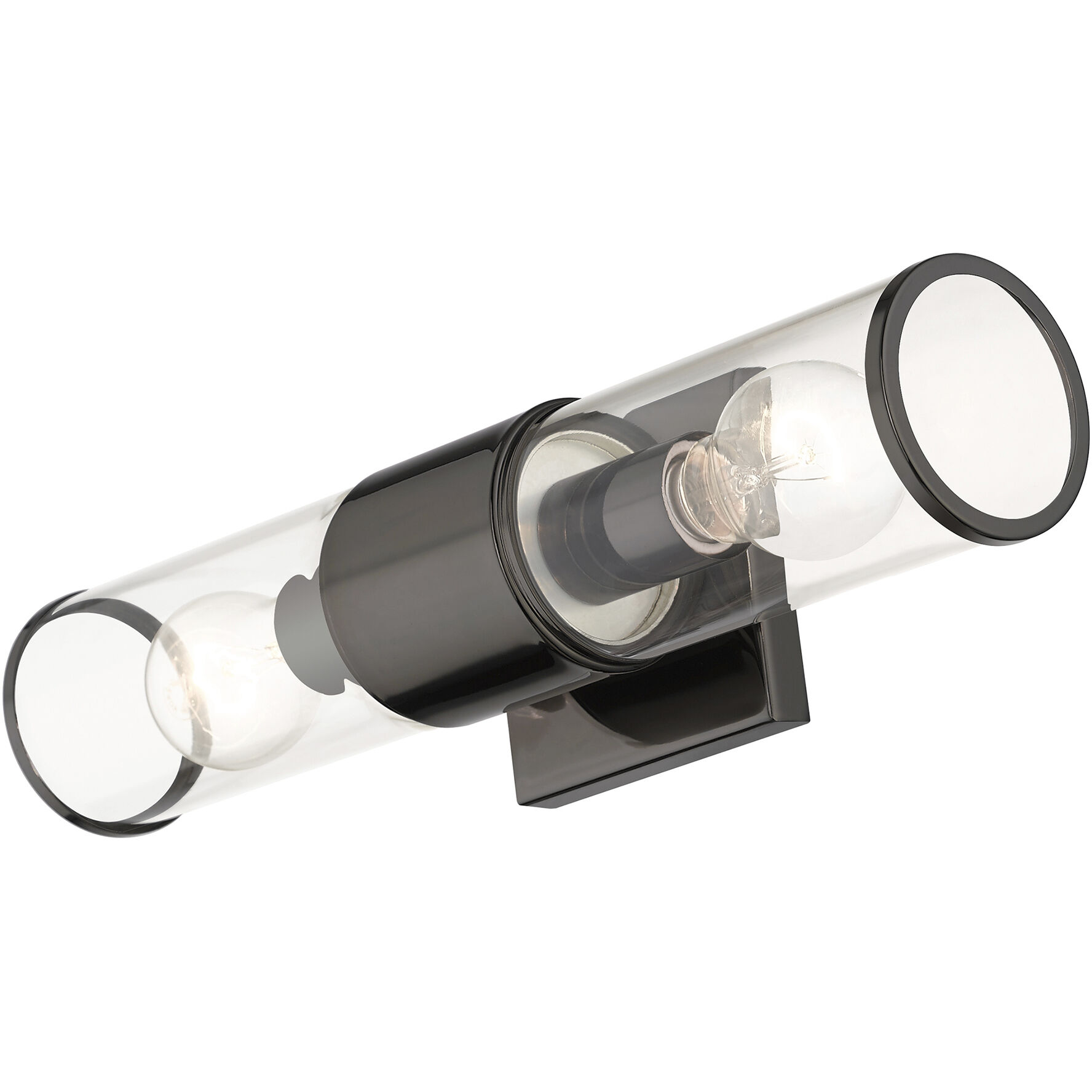 Quincy 2 Light 16 inch Black Chrome Vanity Sconce Wall Light