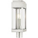 York 2 Light 20 inch Brushed Nickel Outdoor Post Top Lantern