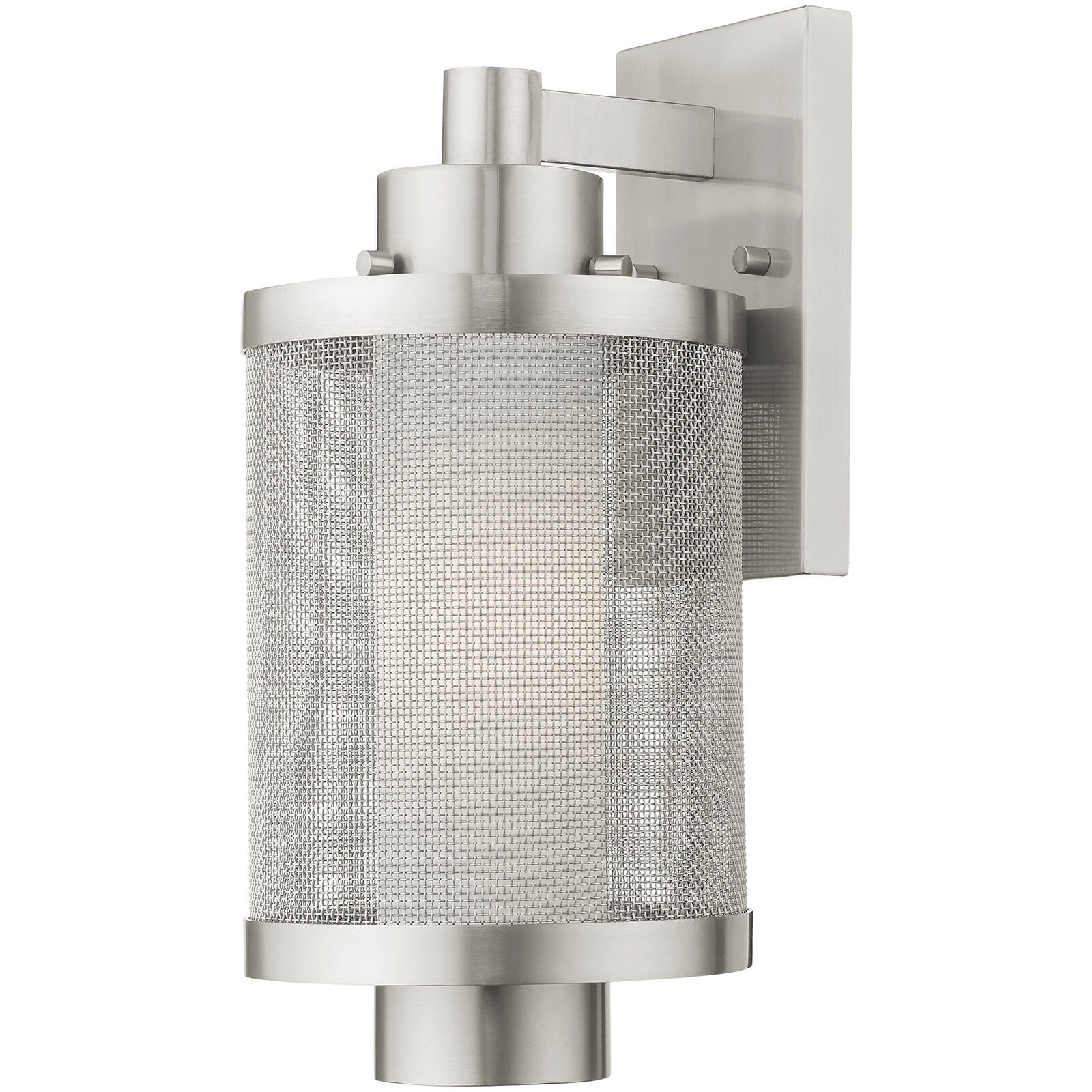 Nottingham 1 Light 15 inch Brushed Nickel Outdoor Wall Lantern
