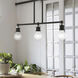 Lansdale 3 Light 24 inch Black with Brushed Nickel Accents Linear Chandelier Ceiling Light