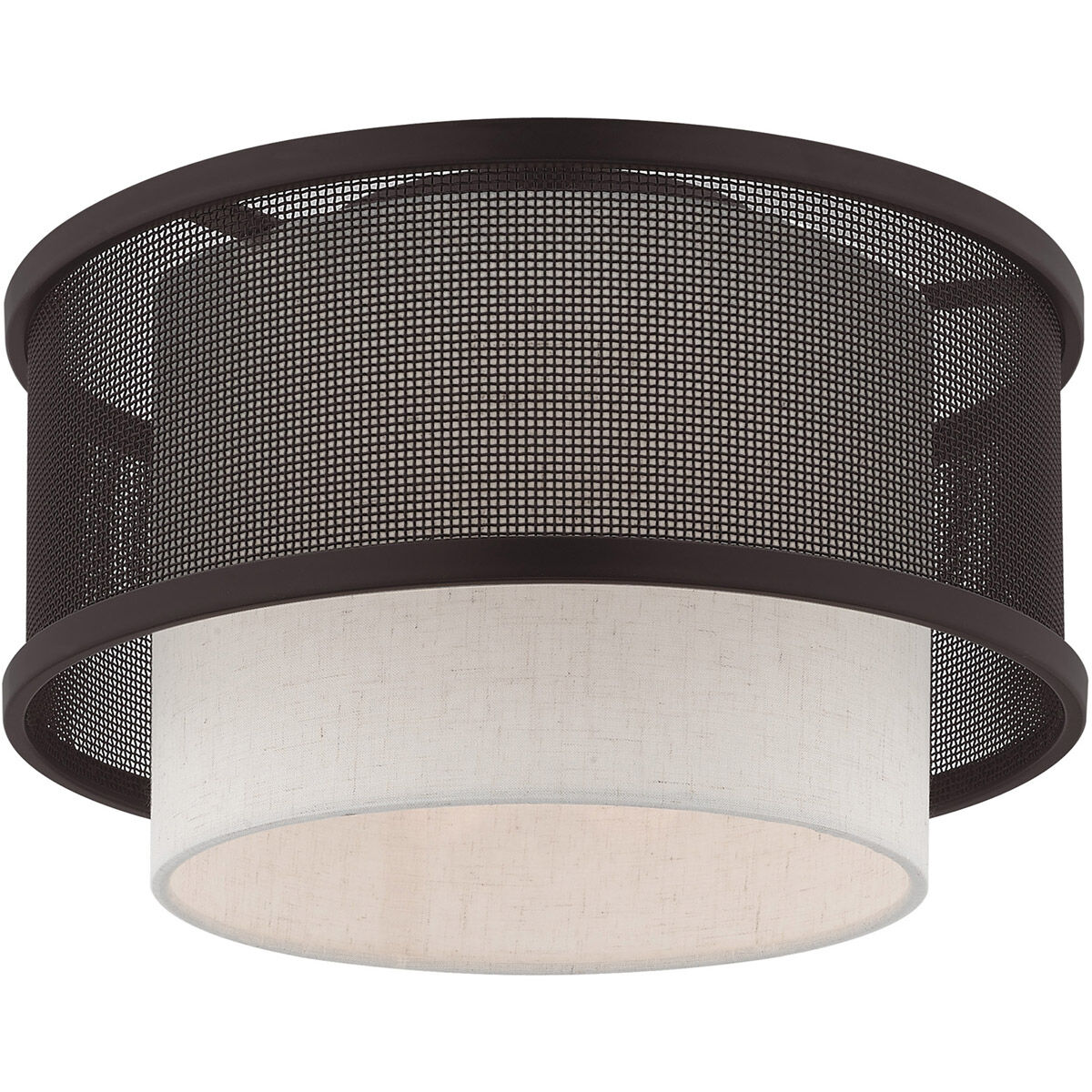 Braddock 1 Light 12 inch Bronze Flush Mount Ceiling Light