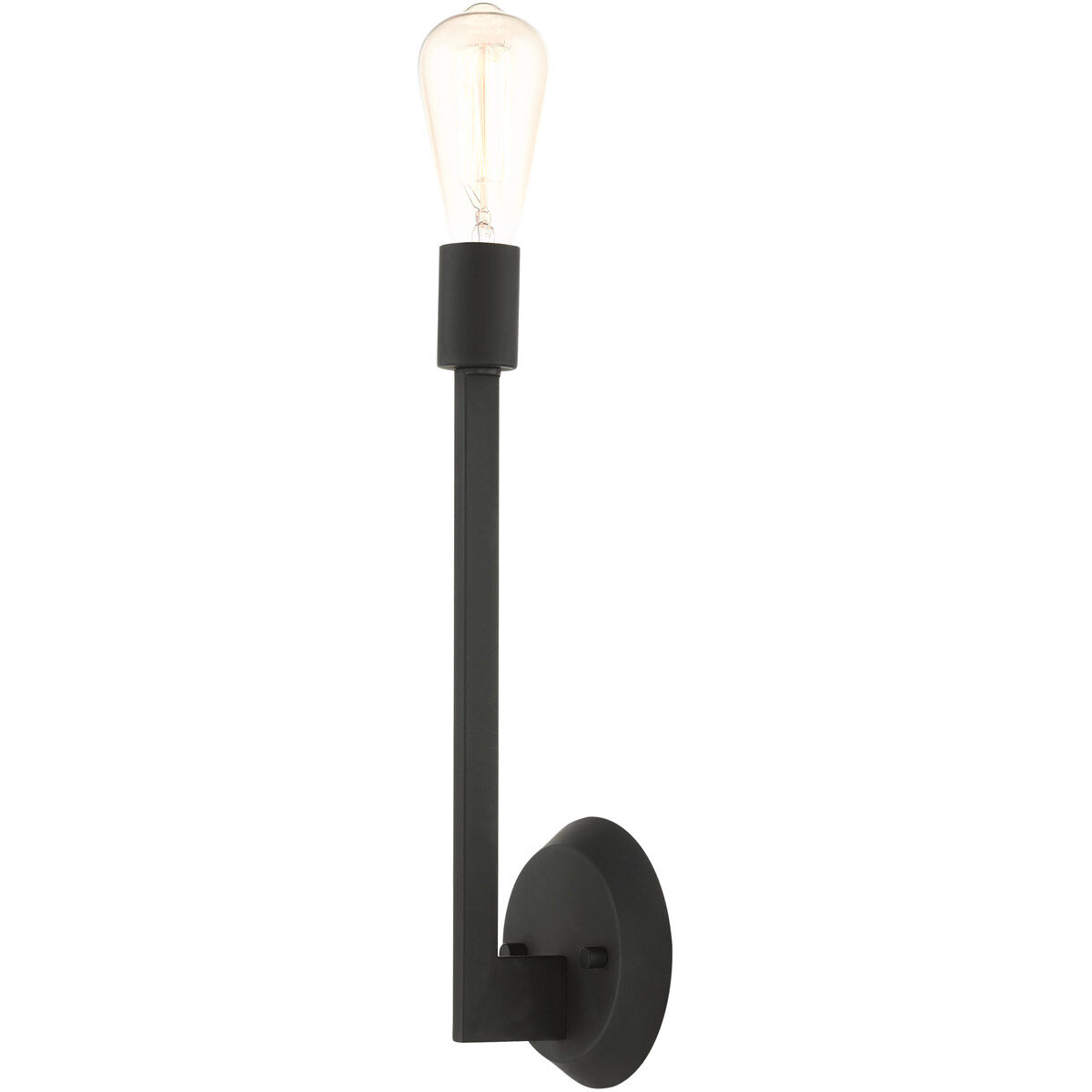Prague 1 Light 5 inch Black ADA Sconce Wall Light