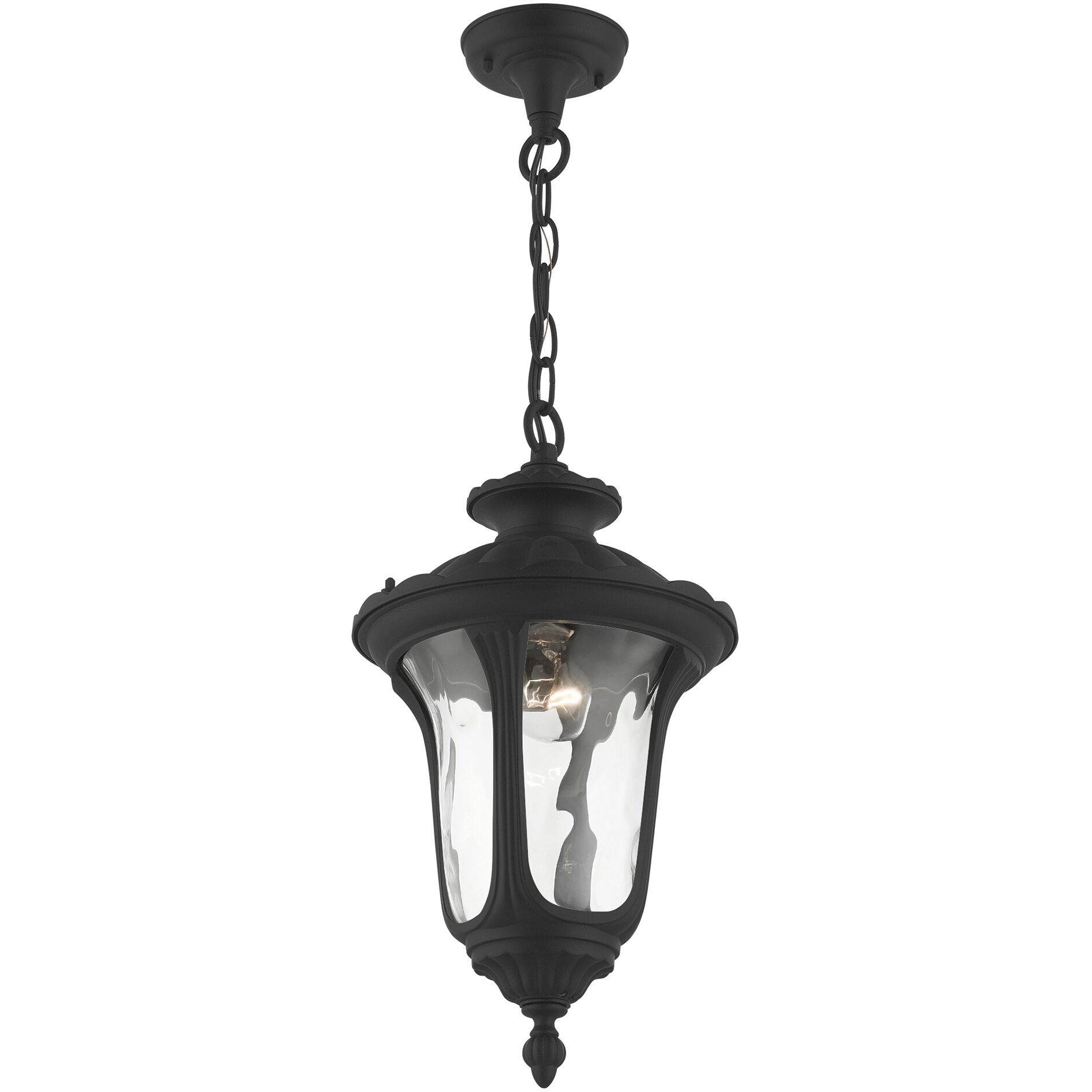 Oxford 1 Light 10 inch Textured Black Outdoor Pendant Lantern