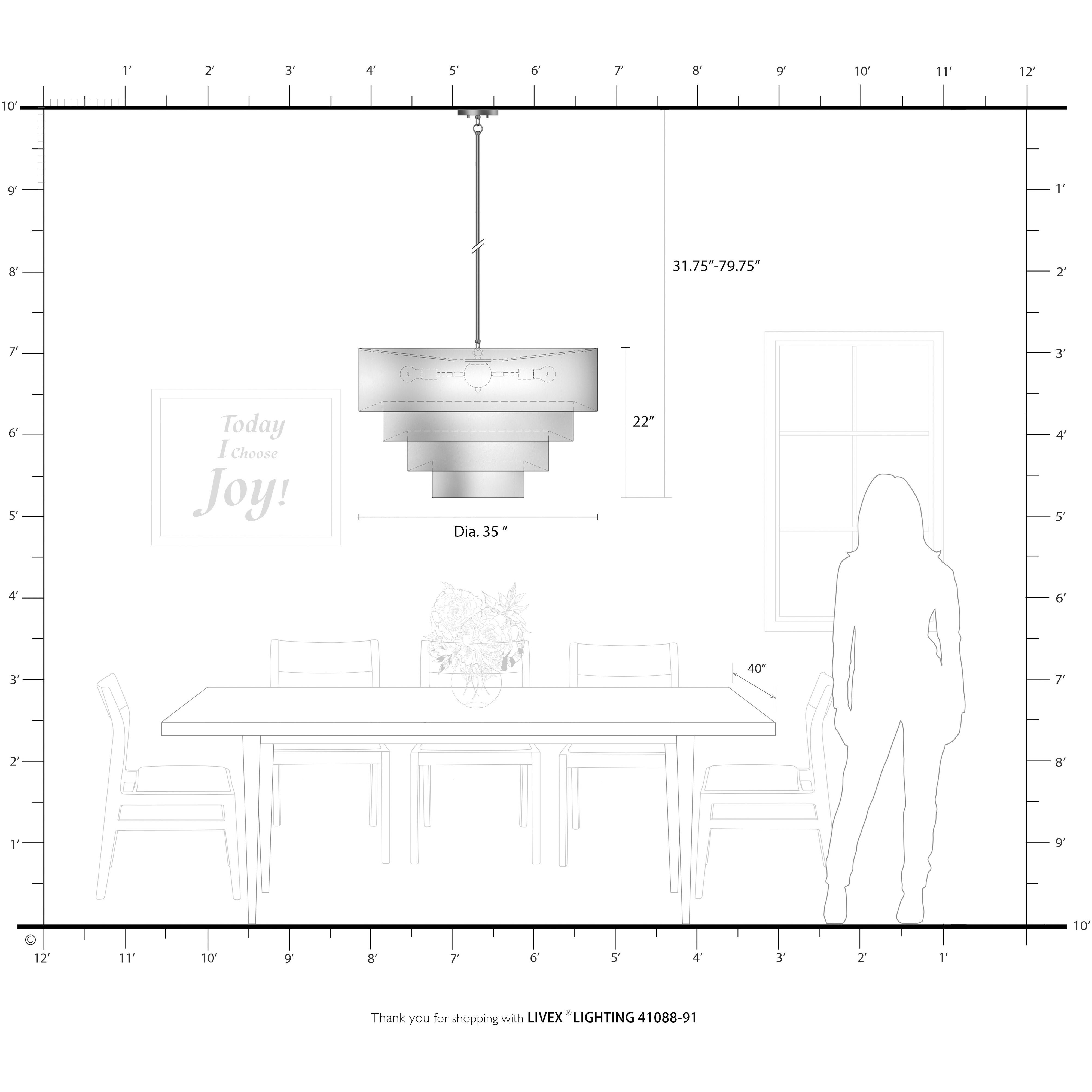 Manorwood 8 Light 35 inch Brushed Nickel Pendant Chandelier Ceiling Light