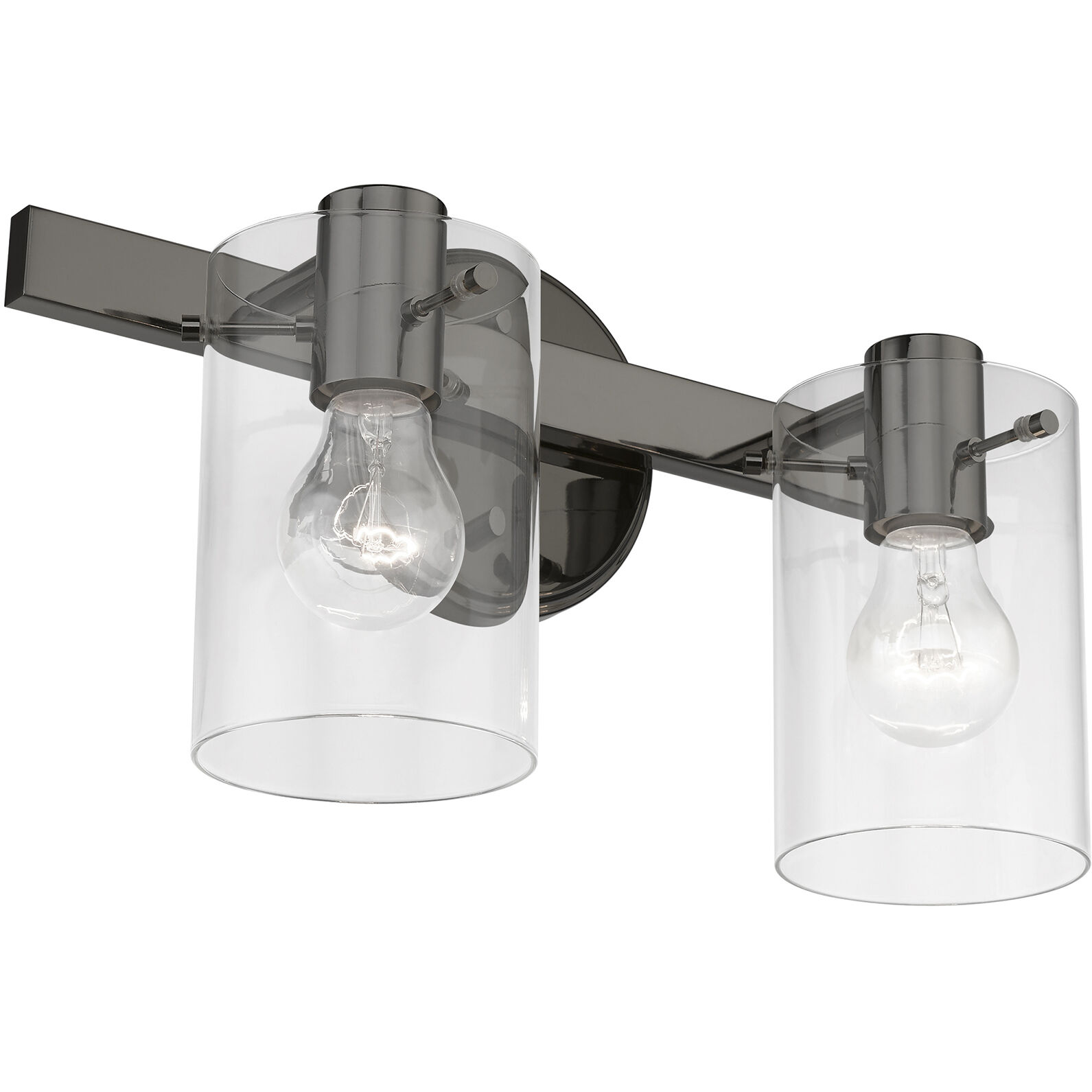 Munich 2 Light 15 inch Black Chrome Vanity Sconce Wall Light