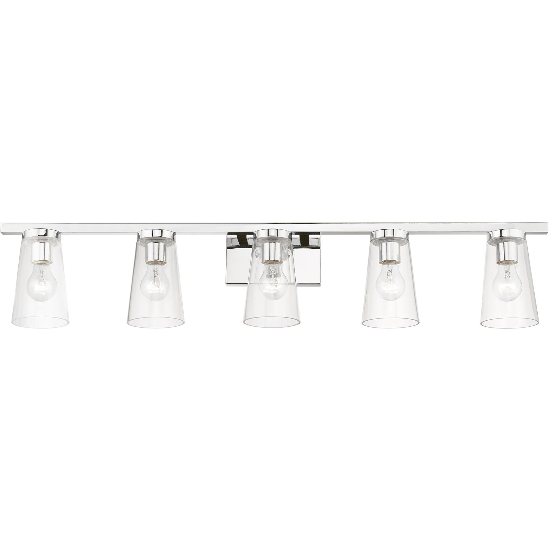 Cityview 5 Light 40 inch Polished Chrome Vanity Sconce Wall Light, Extra Large