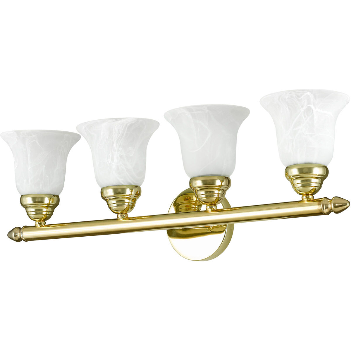 Neptune 4 Light 24 inch Polished Brass Bath Vanity Wall Light