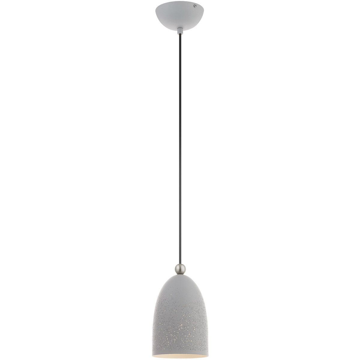 Arlington 1 Light 6 inch Nordic Gray with Brushed Nickel Accents Pendant Ceiling Light